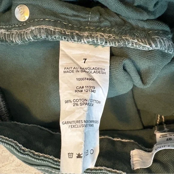 Garage Women's Juniors Green Low Rise Flared Jeans Size 7 - Picture 7 of 11